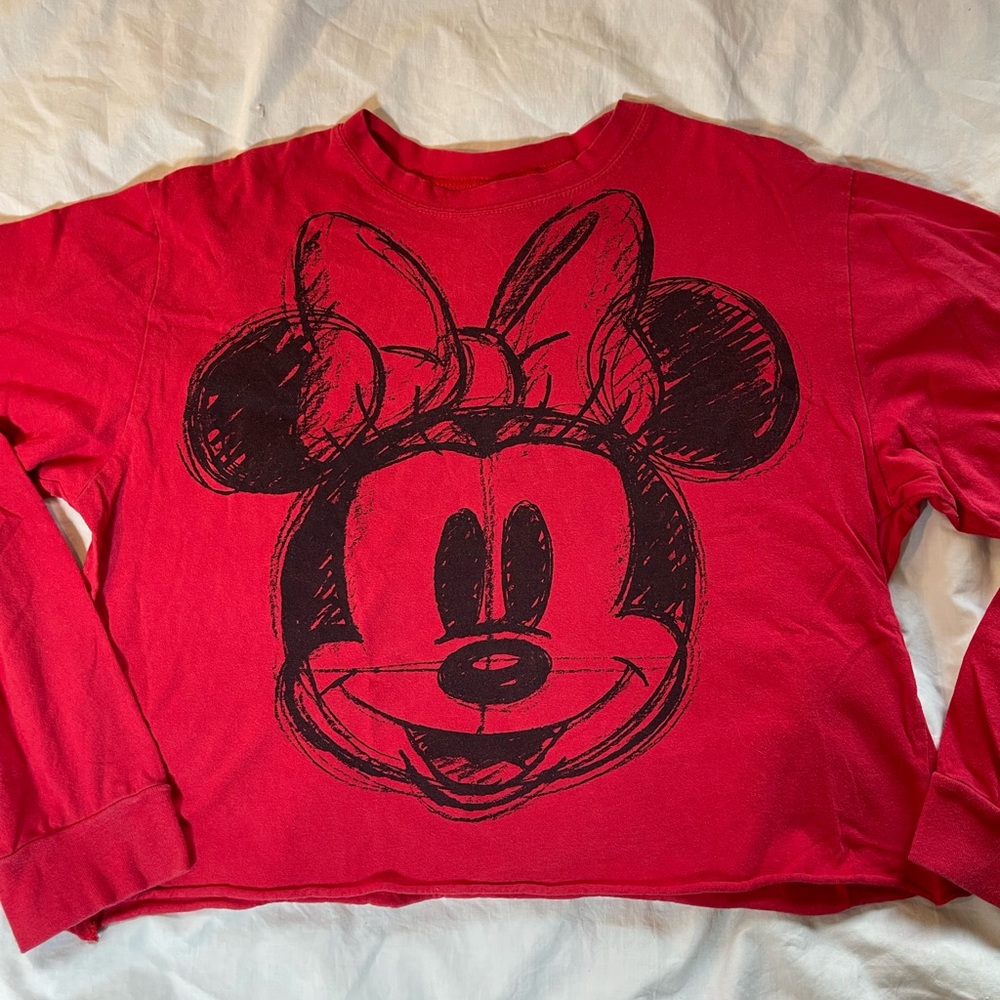 Mini Mouse Crop Long Sleeve T shirt